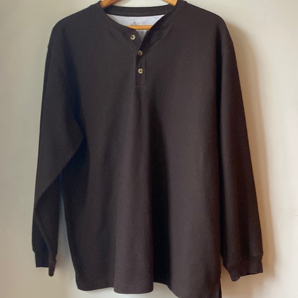 Mens Long Sleeve Thermal Henley - Picture 2 of 6